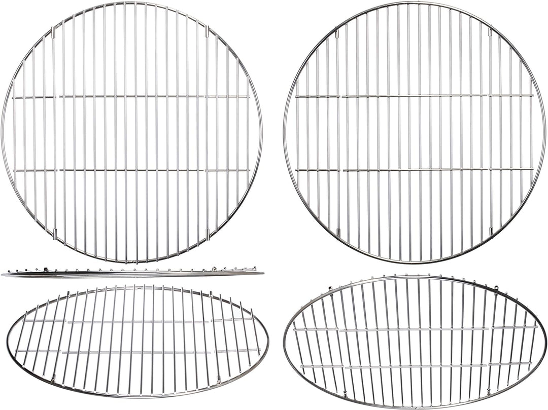 Grillrost Edelstahl Rostauflage klappbar Rostfrei von Brandsseller Rund Ø 54,5 cm für Weber 57 cm ge