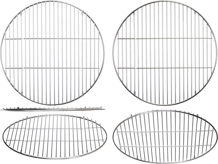 Grillrost Edelstahl Rostauflage klappbar Rostfrei von Brandsseller Rund Ø 54,5 cm für Weber 57 cm ge