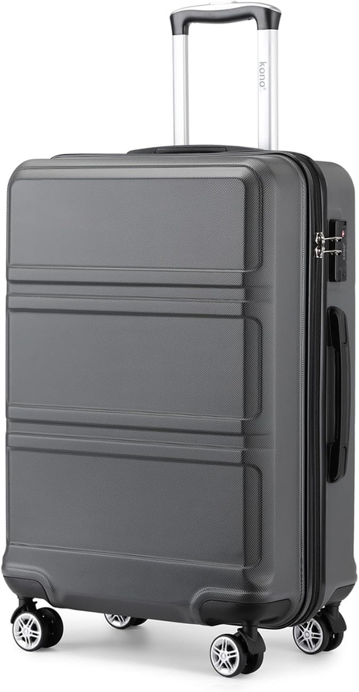 KONO Koffer Trolley Reisekoffer XL (74cm) Grau, XL (74cm) Grau