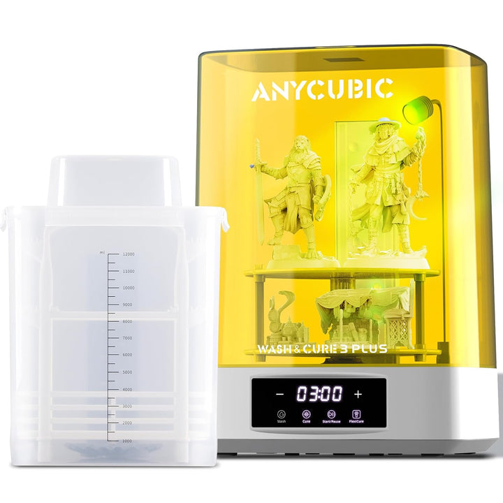 ANYCUBIC Wash and Cure 3 Plus für LCD/SLA/DLP Resin 3D Drucker, Dual-Layer-Design und IPA-Einsparung