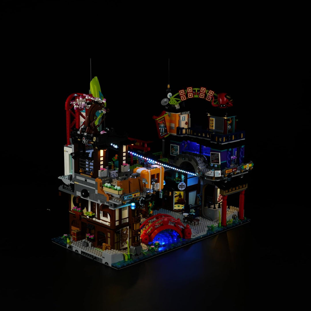 cooldac LED Licht Set für Lego 71799 Ninjago City Markets, Licht Set Kompatibel mit Lego 71799 City