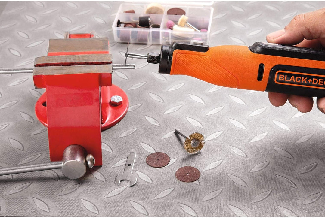 Black+Decker Akku-Multifunktionswerkzeug mit 36-tlg. Zubehör BCRT8I (7.2V, 1.5Ah, Universal-Feinbohr