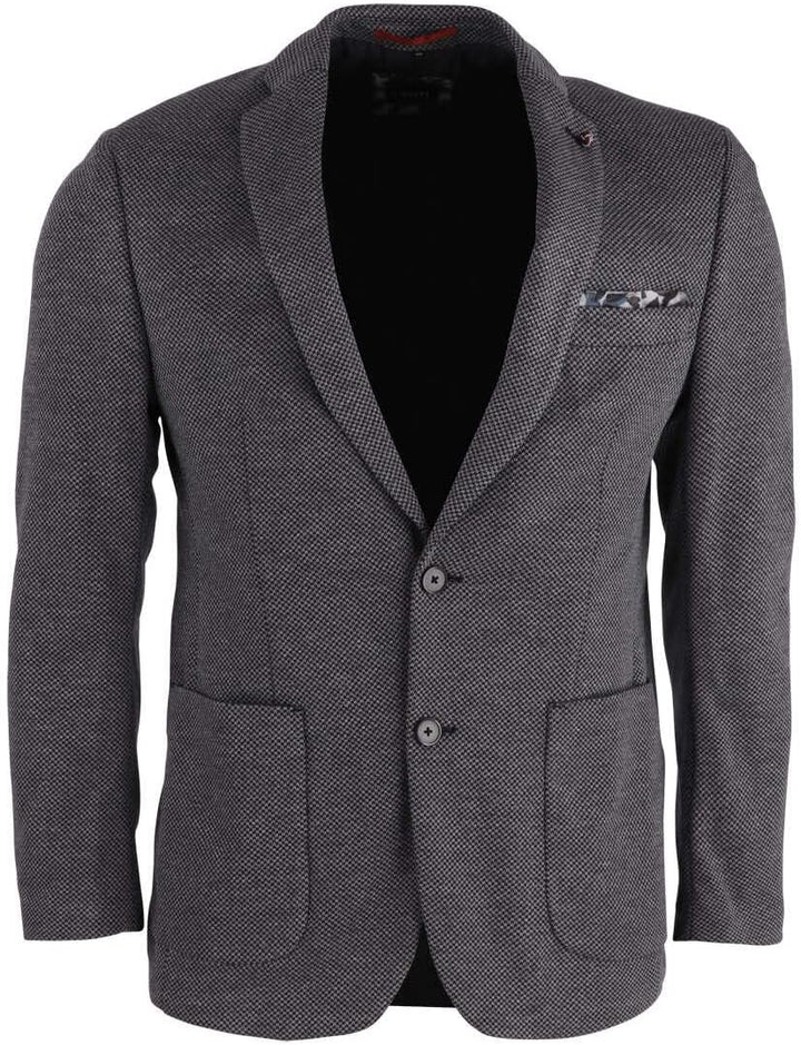 Venti Sakko Langarm Reverskragen Struktur dunkelblau, 48 Dunkelblau