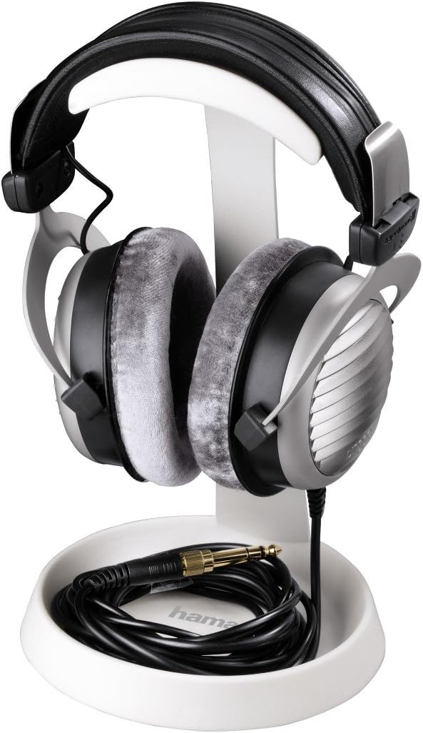 Hama Kopfhörer-Ständer (mit Kabelablage, 26,5 cm Höhe) weiss Weiss Ständer (Höhe 27cm), Weiss Stände