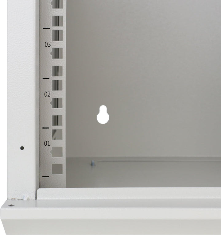 HMF 63306-07 Serverschrank 10 Zoll, 6 HE, Netzwerkschrank, Wandschrank, 10", 31,2 x 30 x 35 cm, Voll