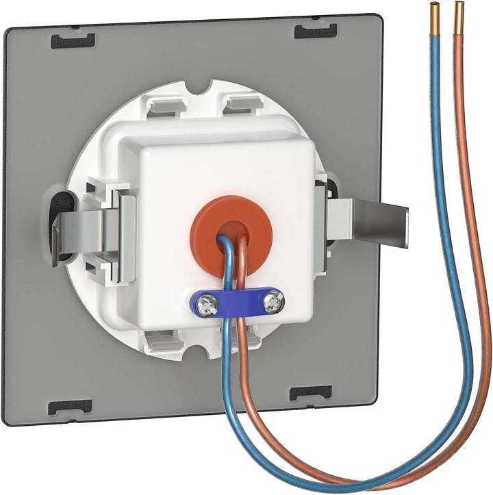 ledscom.de LED Treppenlicht/Stufenbeleuchtung FOW für innen und aussen, Downlight, eckig, schwarz, 8