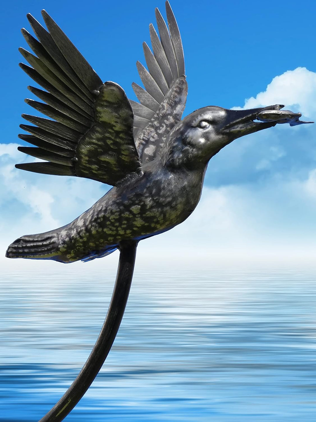 Pommerntraum ® | Edelstahl Regenmesser Niederschlagsmesser Pluviometer Vogel hochwertige Gartendeko