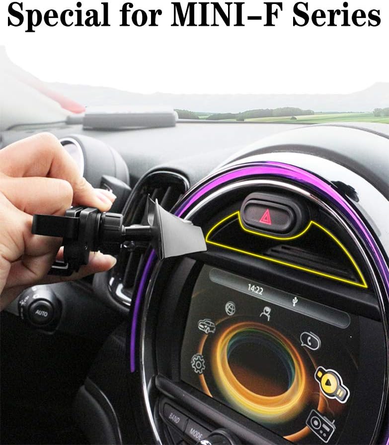 FIEMACH Handyhalterung für Mini Cooper S JCW One F54 F55 F56 F57 F60, Spezielle Navigations-Handyhal