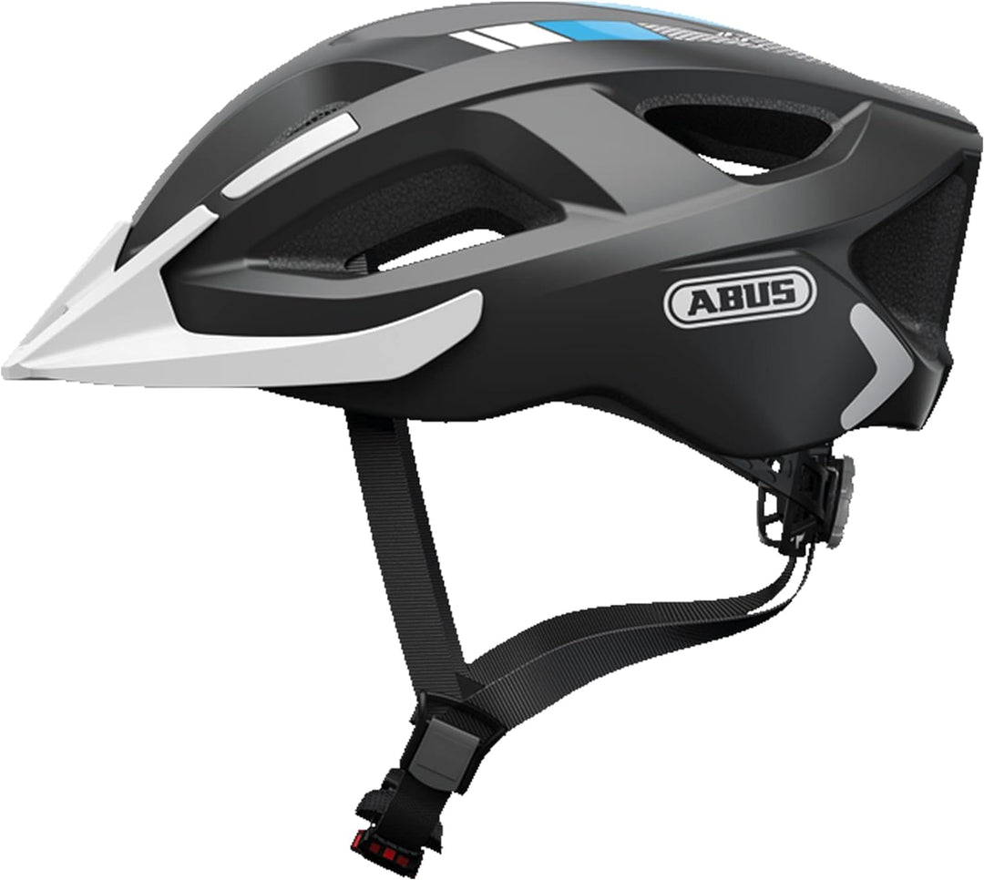 ABUS Stadthelm Aduro 2.0 - Allround-Fahrradhelm mit Licht - in sportivem Design für den Stadtverkehr