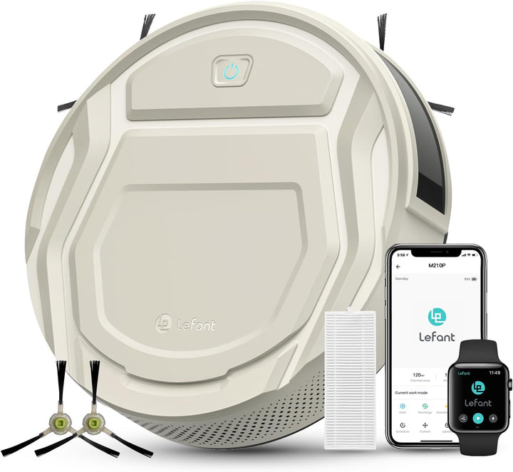 LEFANT M210P Saugroboter, Superschlank Staubsauger Roboter, 2200 Pa Saugkraft, 120 Min Laufzeit, WLA