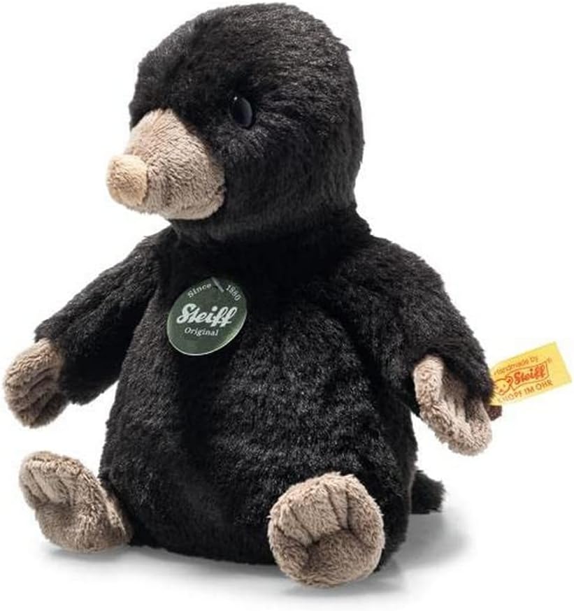 Steiff Diggy Maulwurf - 18 cm - Kuscheltier - Dunkelbraun, 067396