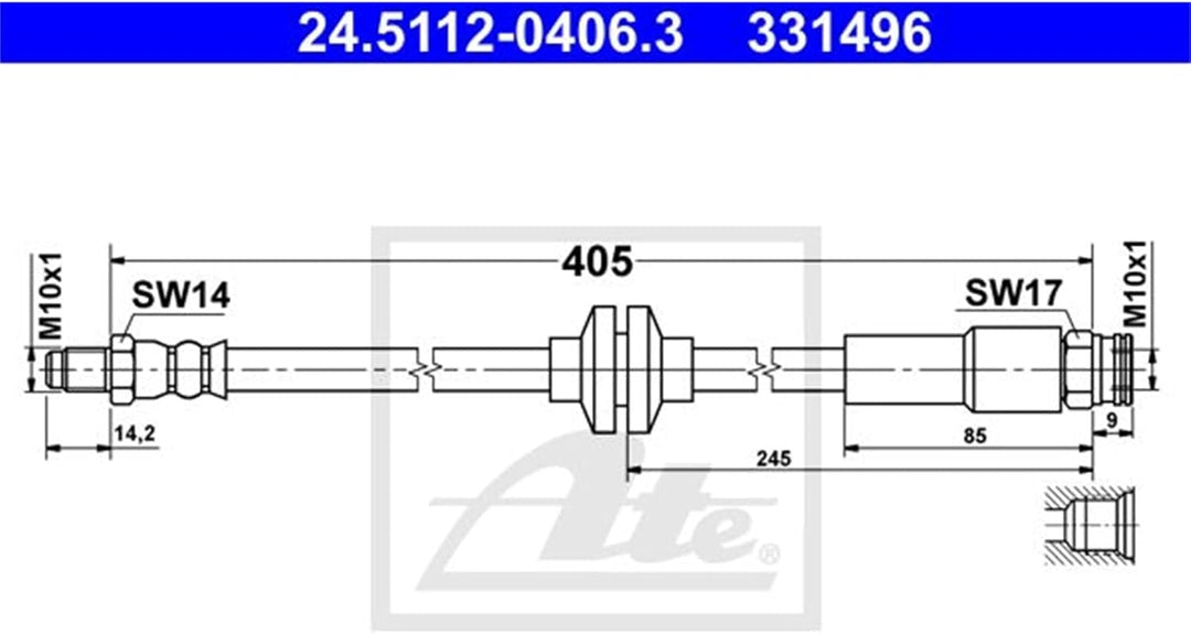 ATE 24.5112-0406.3 Bremsschläuche und Zubehör