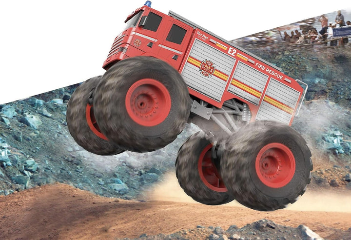 Diawell Ferngesteuertes Auto RC Monstertruck mit Sound Feuerwehr Geländewagen Offroad-Auto Spielzeug