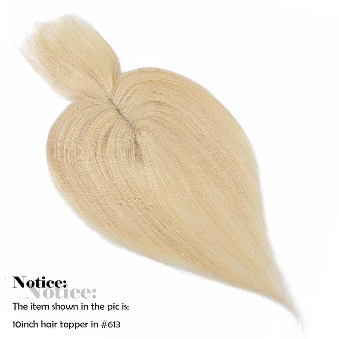 Silk-co Clip in Extension Echthaar Topeer Echthaar Haarteile Echthaar Toupet Haarverlängerung mit Fr