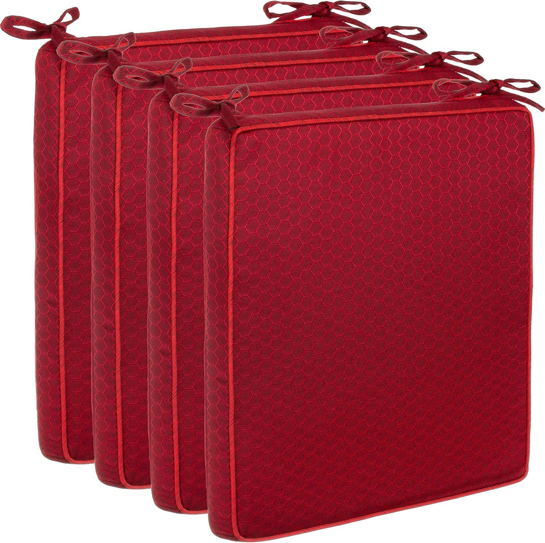 Brandsseller Outdoor Garten Sitzkissen Auflagen Kissen mit Paspel - Waben-Optik - Schmutz- und Wasse