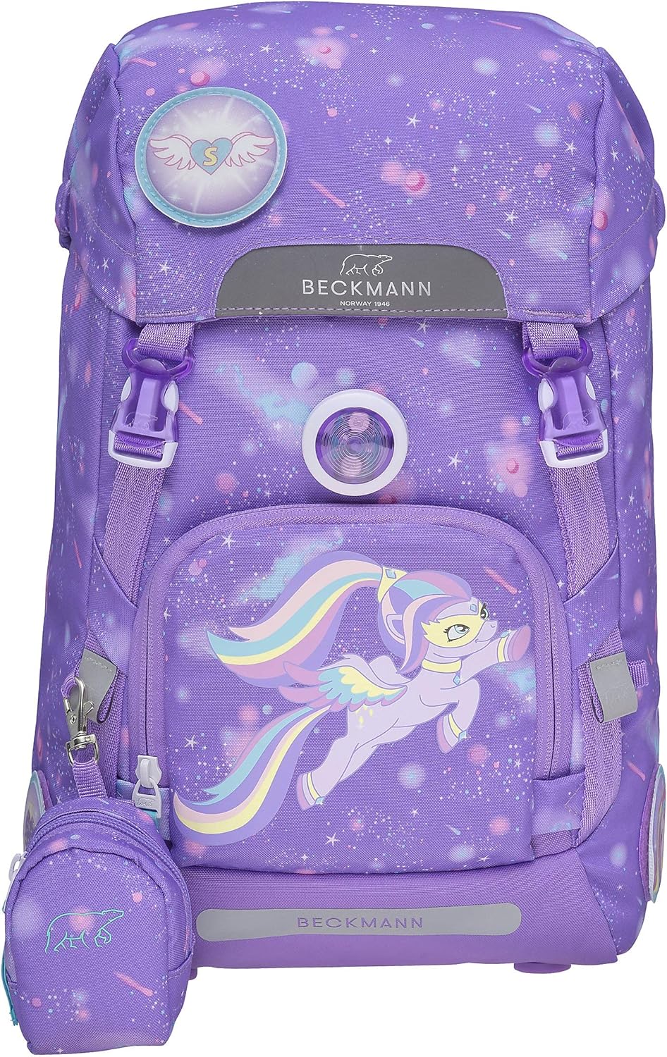 Beckmann of Norway Classic 22 Liter Schulranzen Set 4tlg. 1. Klasse, Beckmann Farbe:Super Pony