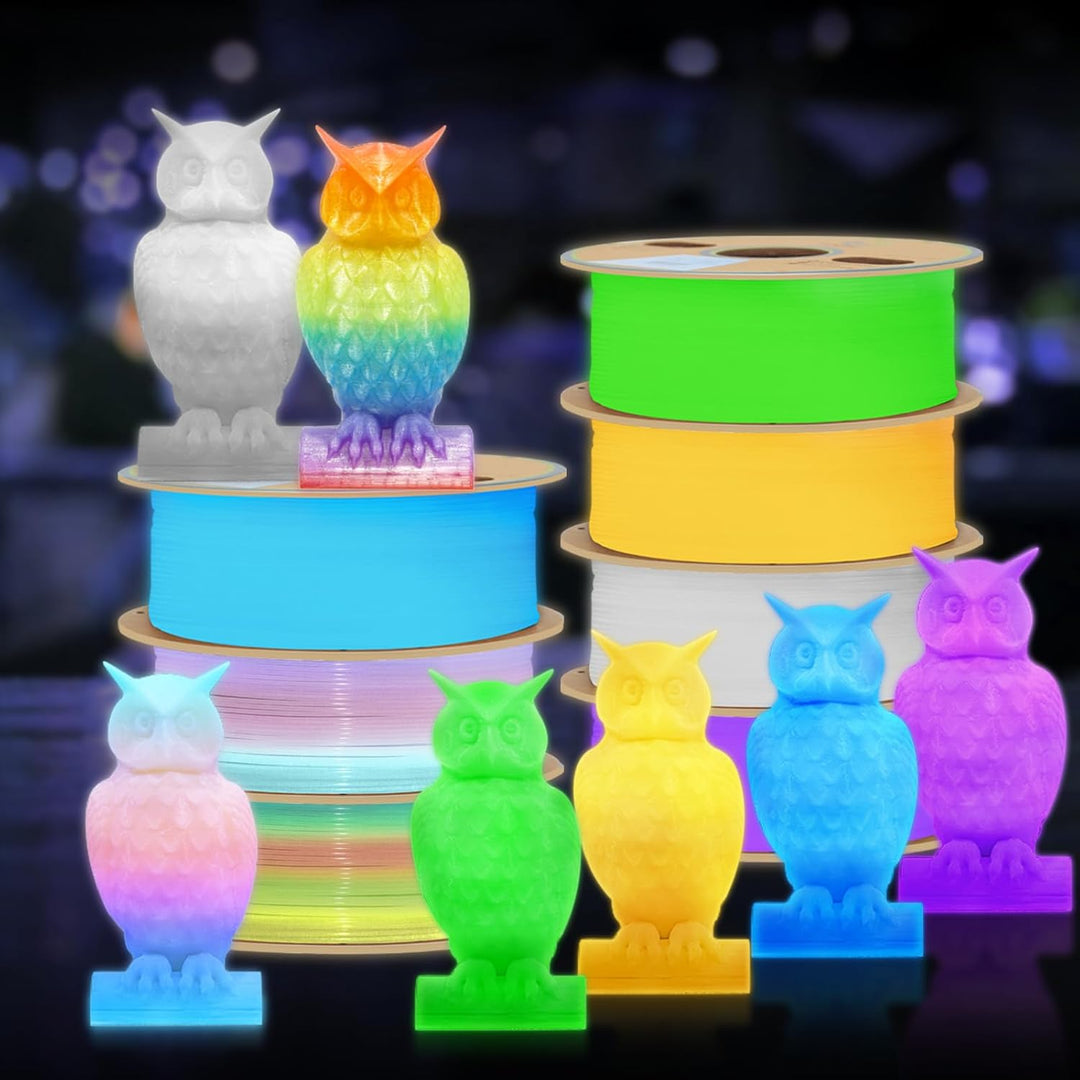 YOUSU Glow in the Dark PLA Filament 1.75mm, leuchtet im Dunkeln,Massgenauigkeit 99% Wahrscheinlichke