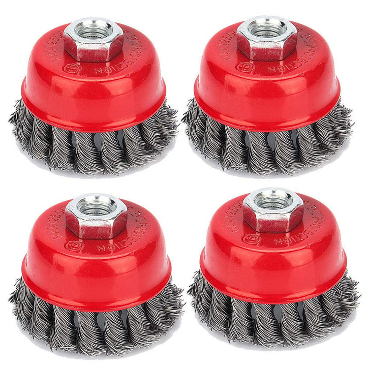 Estink Drahtbürste Winkelschleifer, Topfbürste Und Kegelbürste, 4pcs Gezopfte Schleifbürste Für Wink