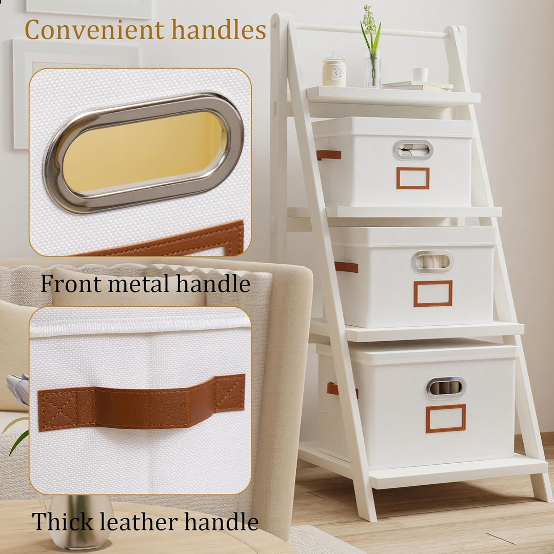 OUTBROS Aufbewahrungsbox mit Deckel und Griff, Faltbarer Aufbewahrungsbox aus Stoff Aufbewahrungskör