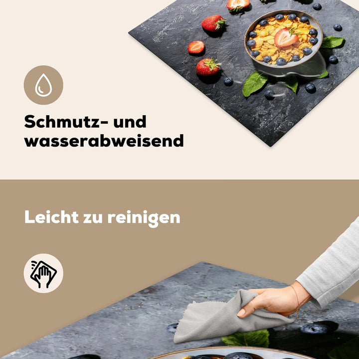 MuchoWow Herdabdeckplatte Ceranfeld Spritzschutz Küche Induktionsherd Abdeckung Induktionskochfeld C