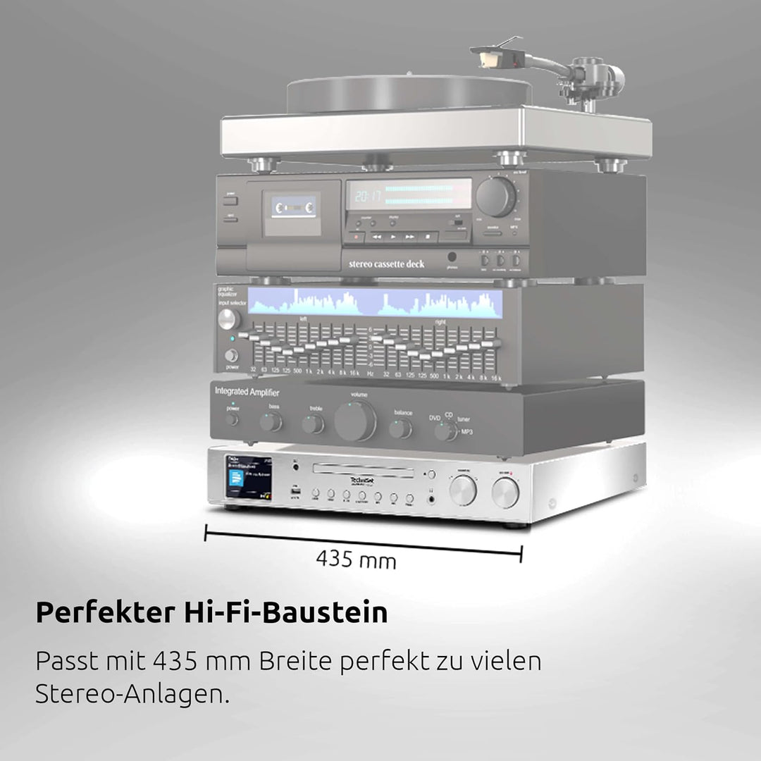 TechniSat DIGITRADIO 143 CD (V3) – Digital HiFi-Tuner, Internetradio (DAB+, UKW, Bluetooth-Audiostre