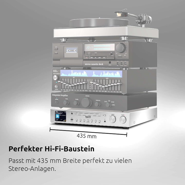 TechniSat DIGITRADIO 143 CD (V3) – Digital HiFi-Tuner, Internetradio (DAB+, UKW, Bluetooth-Audiostre