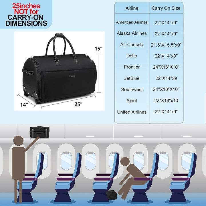 Kleidersäcke für Reisen mit Schuhbeutel Modoker Canvas Kleidersack, Schwarz, Baseline Kleidersack, S