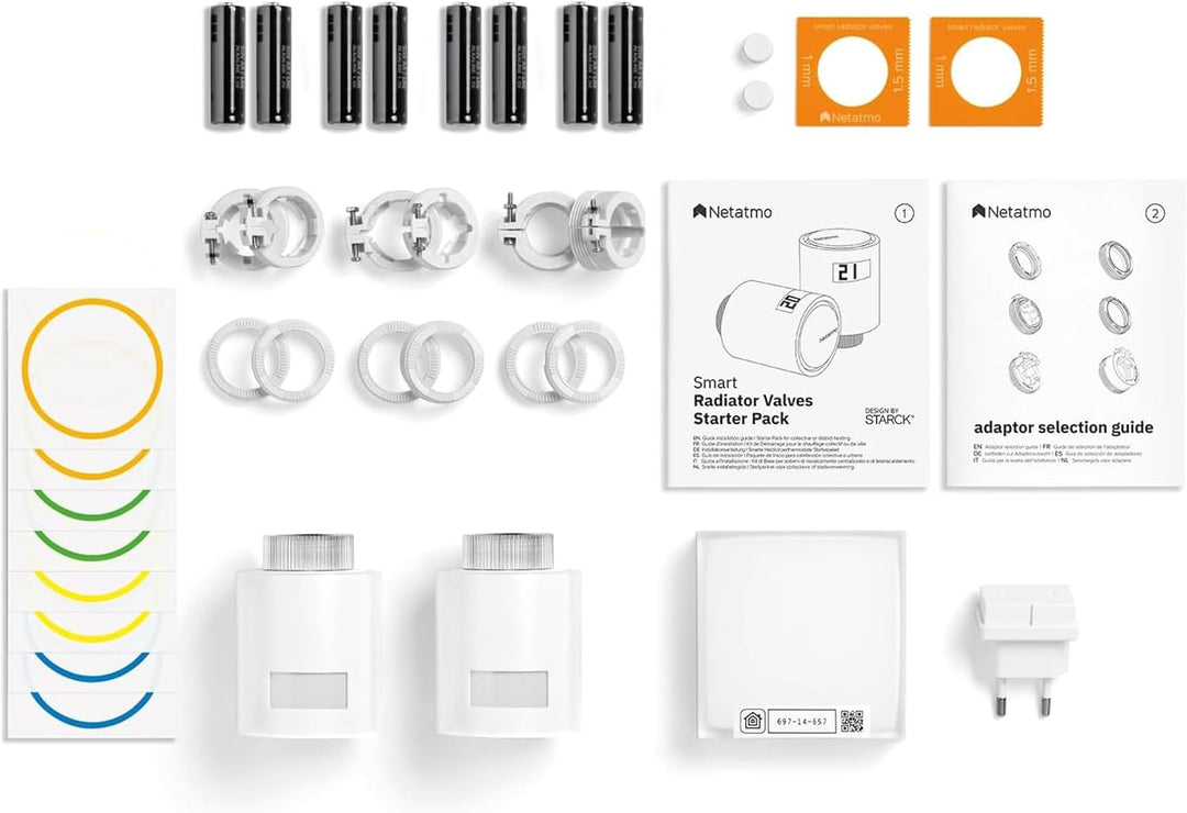 Netatmo Smarte Wlan Heizkörperthermostate Starterpaket Zur Steuerung von Heizkörpern (ohne eigene He