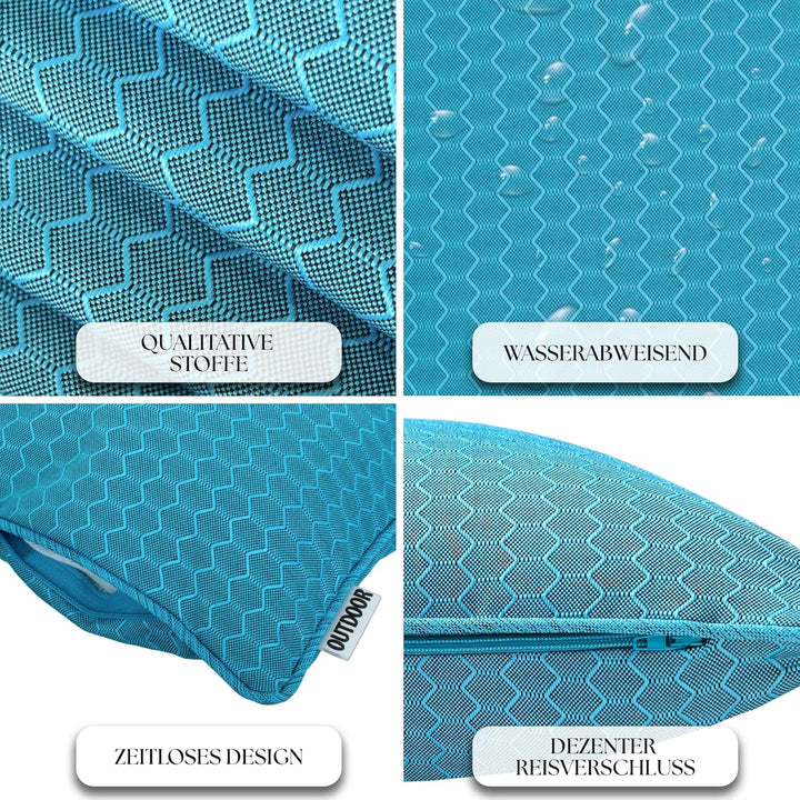 Brandsseller Outdoor Garten Kissen Dekokissen Wabenoptik Schmutz- und Wasserabweisend mit Reissversc