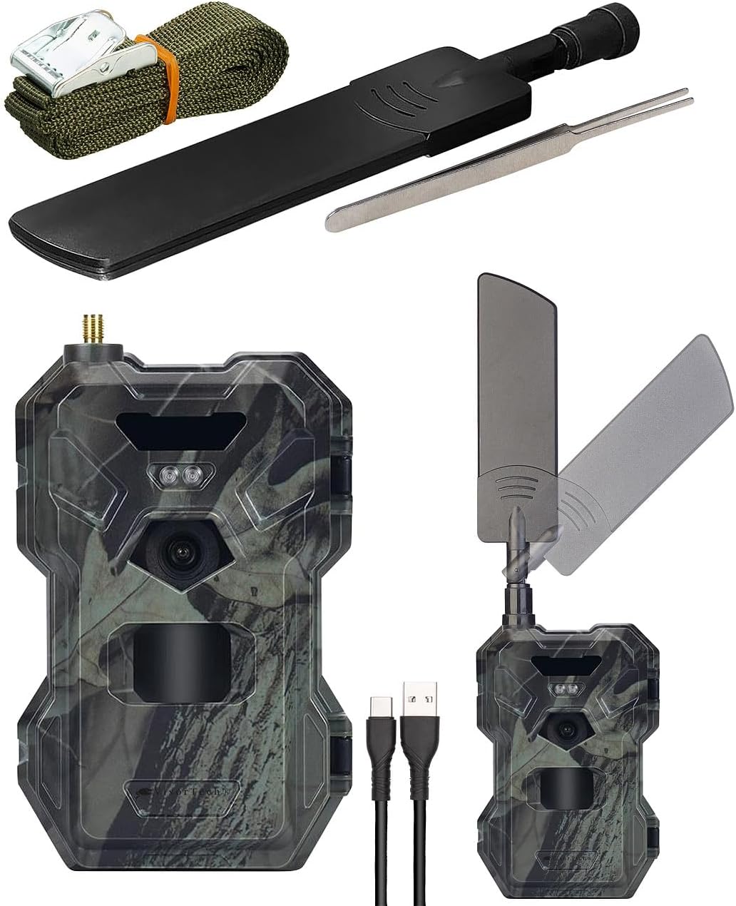 VisorTech Wildkamera mit Simkarte: 4G/LTE-Wildkamera mit 2K-Auflösung, 30 MP, PIR-Sensor, No-Glow-IR