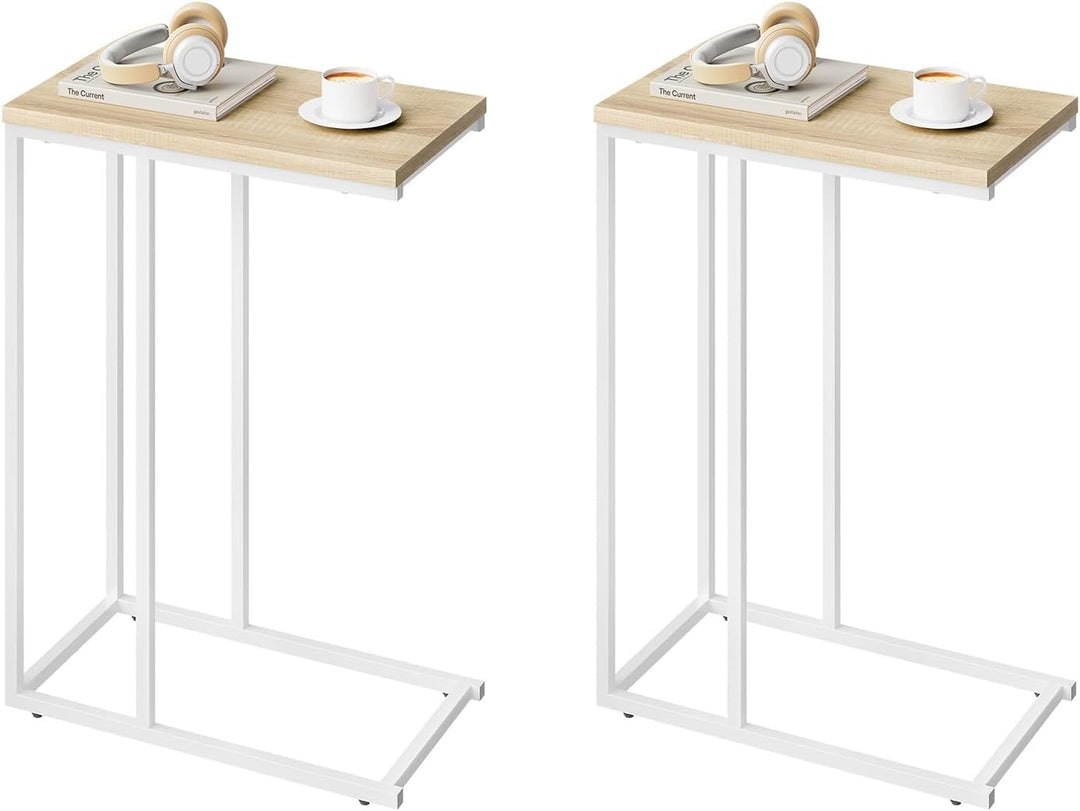 WOLTU Beistelltisch 2er Set Kaffeetisch Couchtisch Sofatisch Nachttisch Betttisch Laptoptisch, Geste