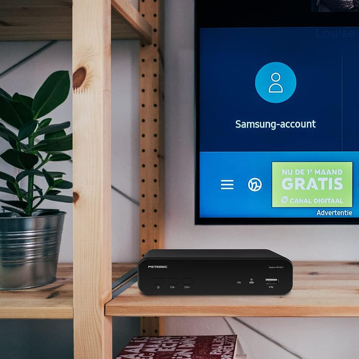 Metronic TNT Zapbox HD-So.3 Decoder mit USB-Port, Schwarz Einfacher TNT-Tuner, Einfacher TNT-Tuner