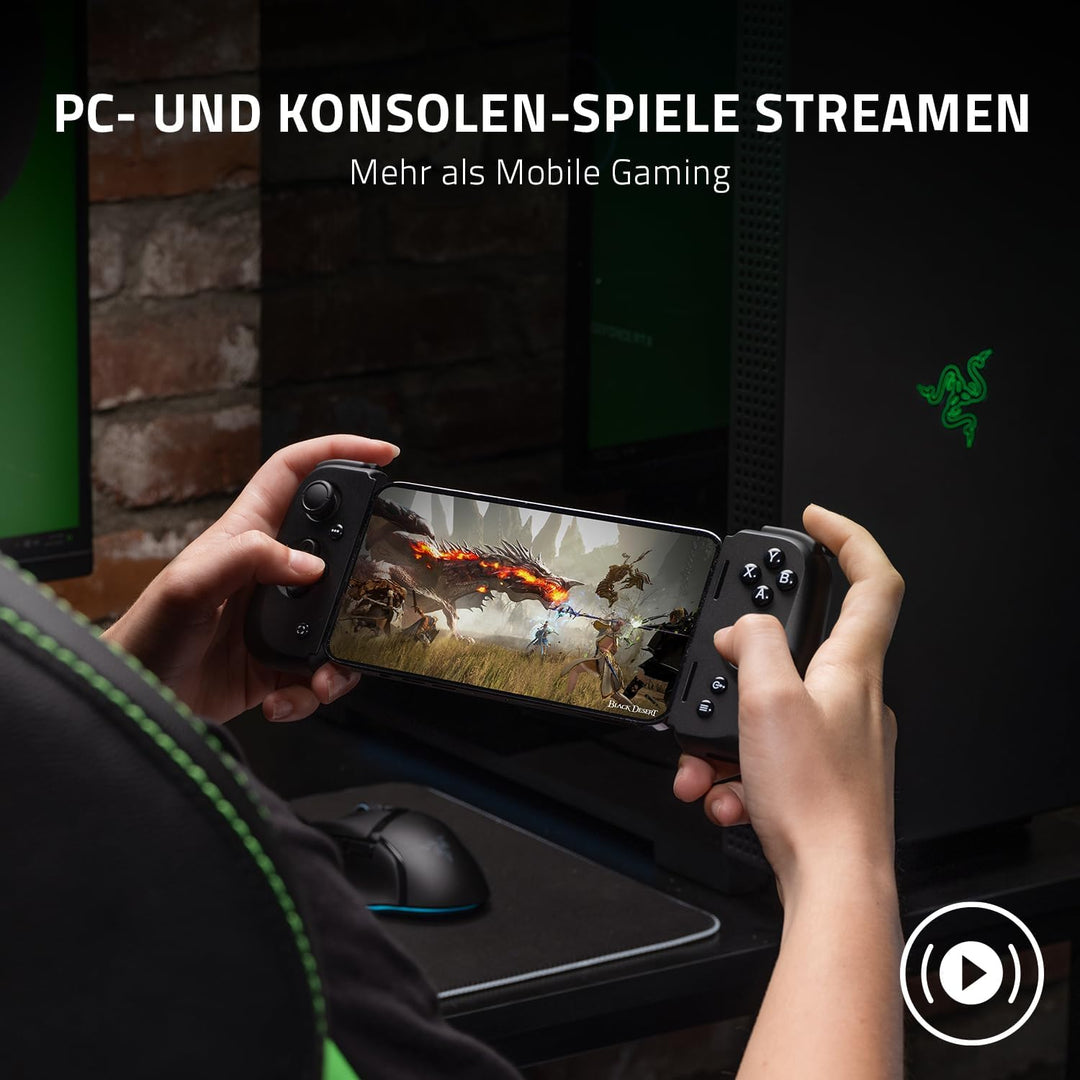 Razer Kishi V2 für iPhone - Mobile Gaming Controller (Universal Fit mit ausziehbarer Brücke, Streami