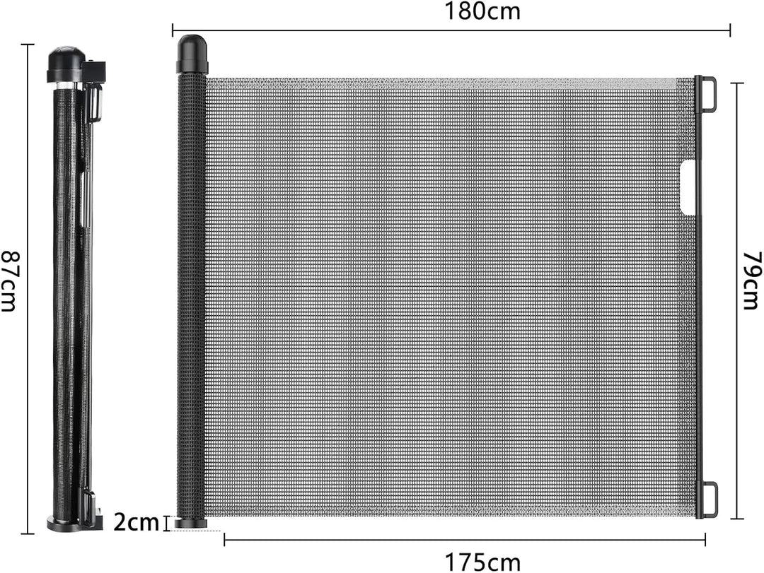 LZQ Türschutzgitter Treppenschutzgitter Roll für Babys und Haustiere, 0-180cm, 87 cm Hoch Baby Abspe