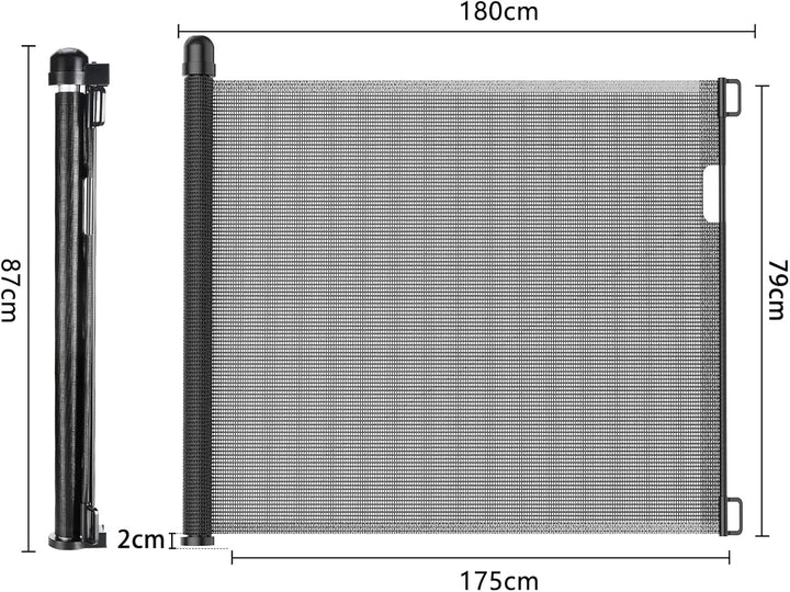 LZQ Türschutzgitter Treppenschutzgitter Roll für Babys und Haustiere, 0-180cm, 87 cm Hoch Baby Abspe
