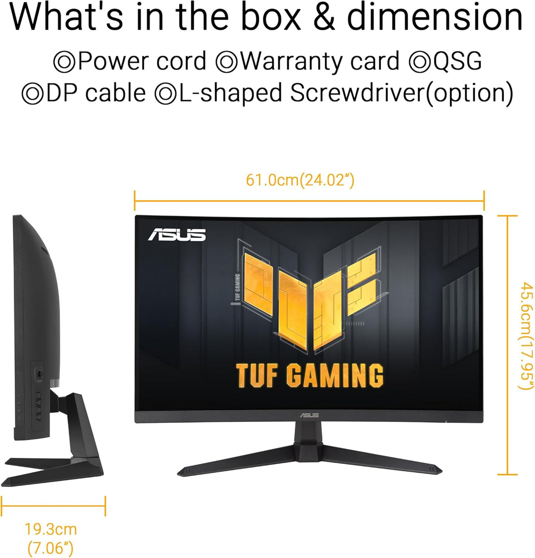ASUS TUF Gaming VG32VQ1BR | 31,5 Zoll WQHD Curved Monitor | 165 Hz, 1ms MPRT, FreeSync Premium, HDR