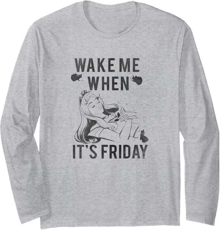 Disney Sleeping Beauty Wake Me On Friday Langarmshirt