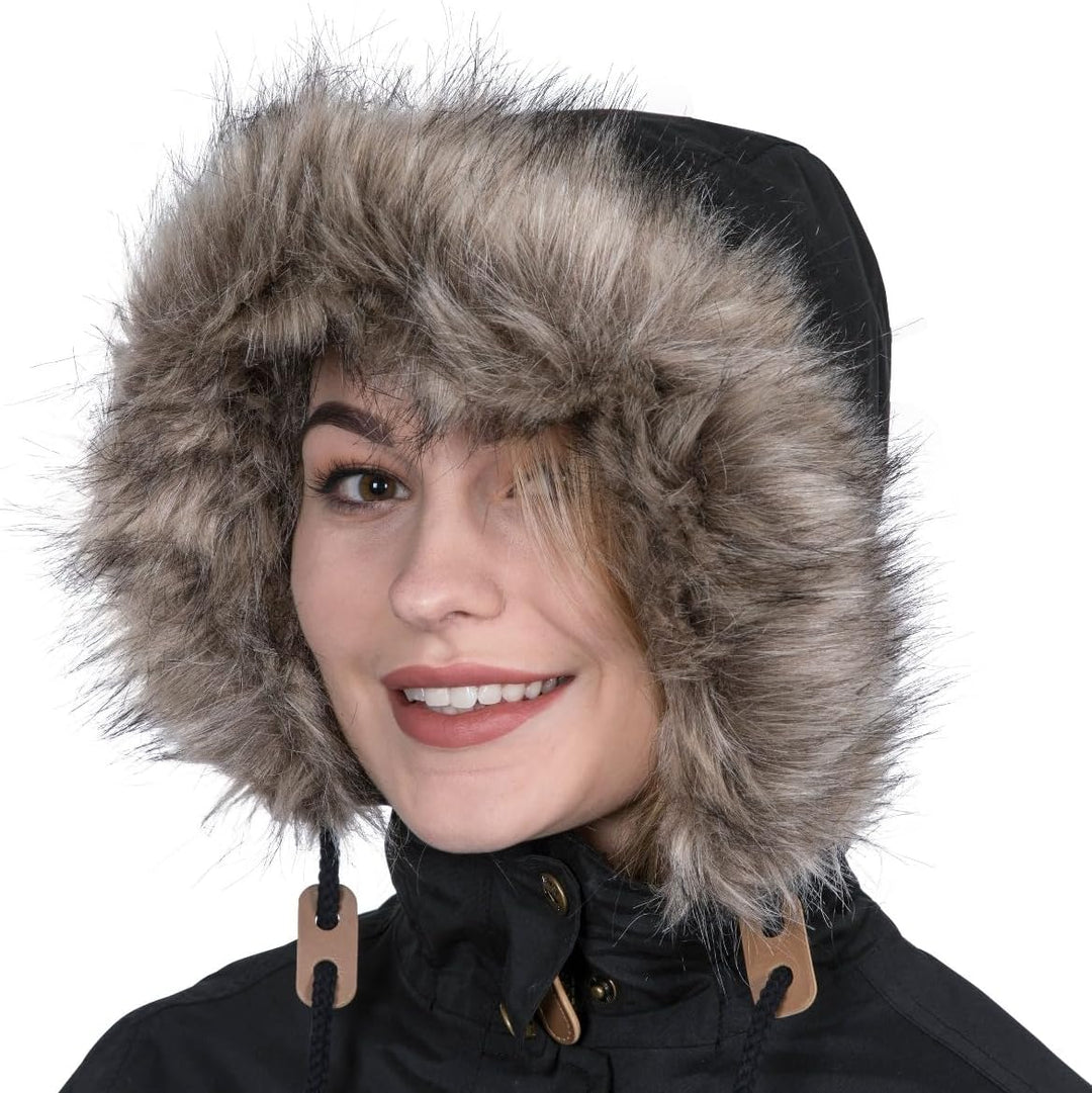 Trespass Damen Clea Jacke XXS Schwarz, XXS Schwarz
