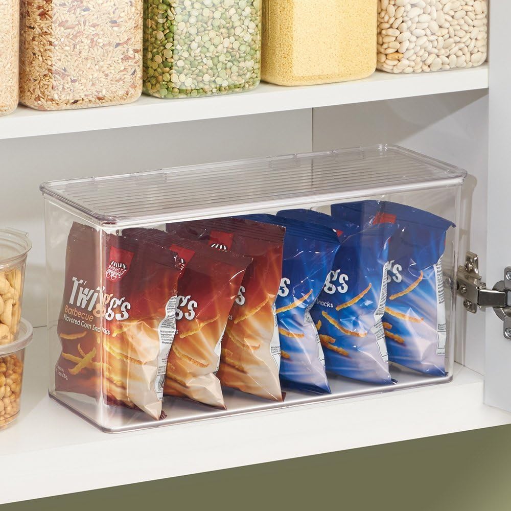 iDesign Cabinet/Kitchen Binz Aufbewahrungsbox, stapelbarer Küchen Organizer aus Kunststoff, Vorratsd