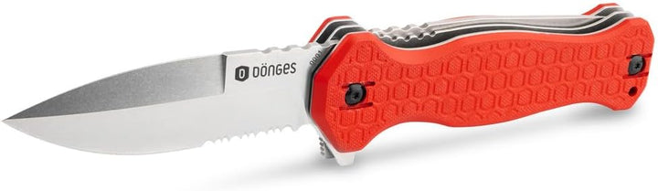Dönges Expert Folder - Vielseitiges Rettungsmesser mit Spearpoint & Rescue-Tool-Klinge - Taschenmess