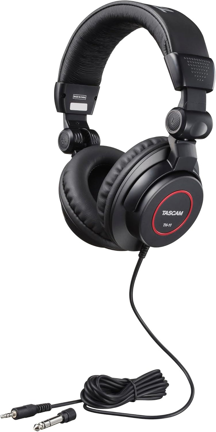TASCAM TH-11 Studio-Kopfhörer schwarz/rot, schwarz/rot