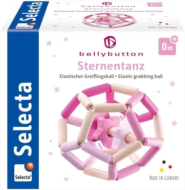 Selecta 64021, Sternentanz rosa, bellybutton, Greiflingsball, 11,5 cm, 1 Stück