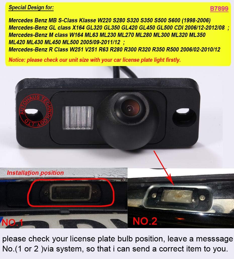 Rückfahrkamera Auto Rückansicht Kamera Einparkhilfe für MB W164 W163 ML320 ML350 ML280 ML300 ML320 M