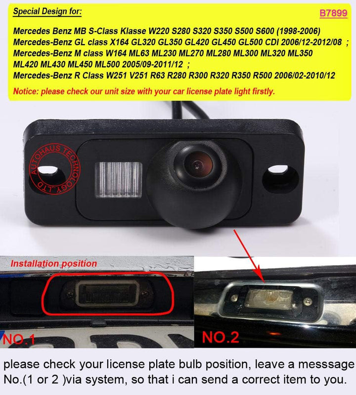 Rückfahrkamera Auto Rückansicht Kamera Einparkhilfe für MB W164 W163 ML320 ML350 ML280 ML300 ML320 M