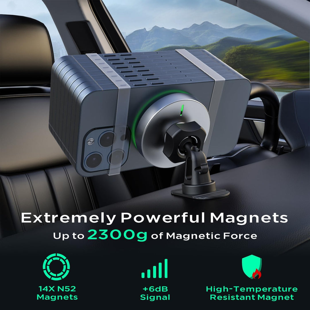 Mag-Safe Handyhalterung Auto mit Ladefunktion, Hinyx Autohalterung LadegerÀt Magnet Zubehör, Handyha