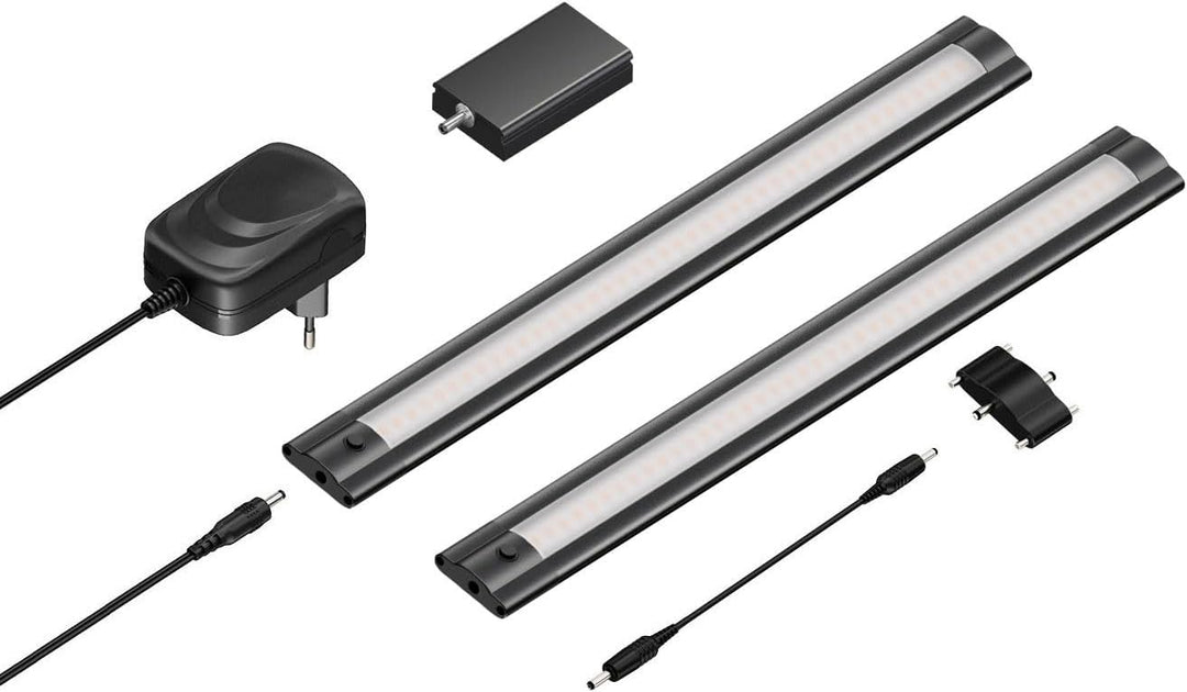 ledscom.de Smarte LED Unterbau-Leuchte SIRIS schwarz matt mit WLAN-Controller flach, Smart-Home, Ale