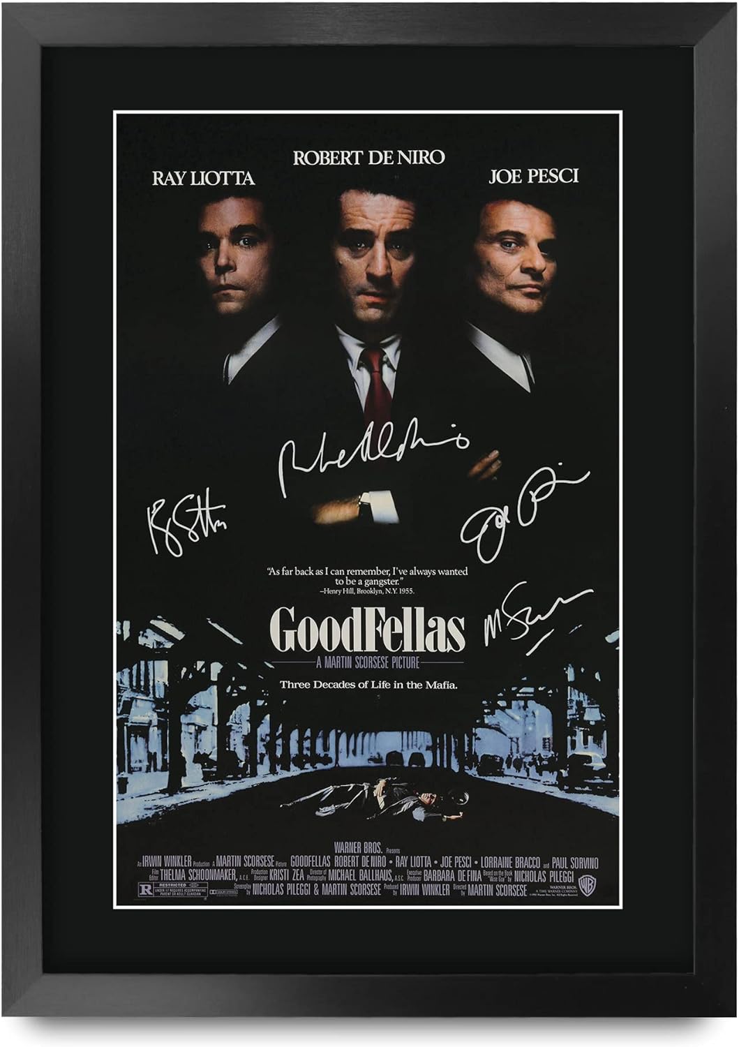 HWC Trading Goodfellas A3 Gerahmte Signiert Gedruckt Autogramme Bild Druck-Fotoanzeige Geschenk Für