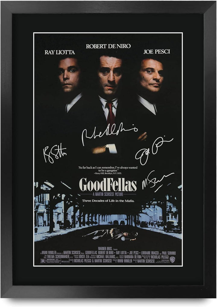 HWC Trading Goodfellas A3 Gerahmte Signiert Gedruckt Autogramme Bild Druck-Fotoanzeige Geschenk Für