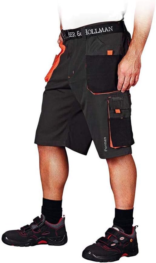 Leber&Hollman Herren kurze Arbeitshose LH-FMN-TS, 65% Polyester 35% Baumwolle 270 g/m2, Bundhose mit