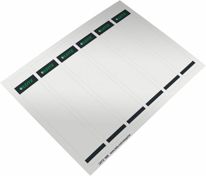 Leitz PC-beschriftbare Rückenschilder selbstklebend für Standard- und Hartpappe-Ordner & PC-beschrif